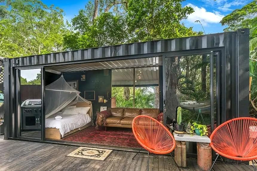 Dreamy bedroom container home
