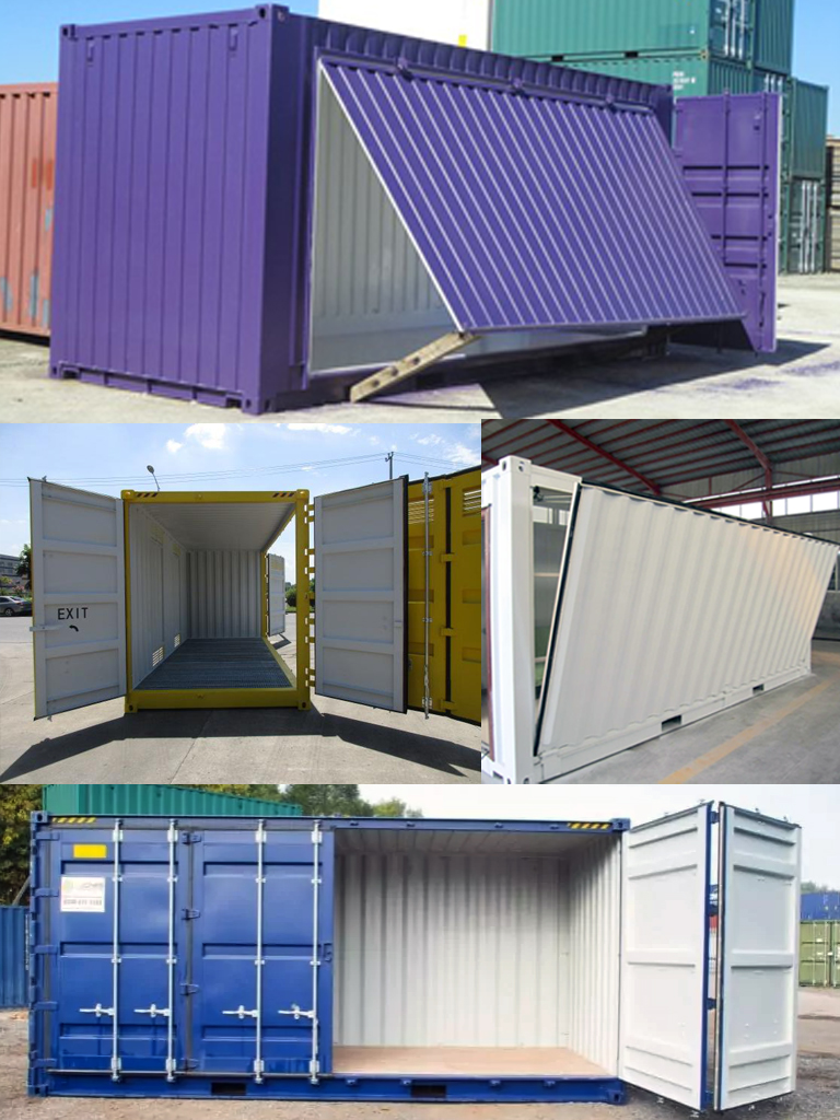 Different shipping container openings